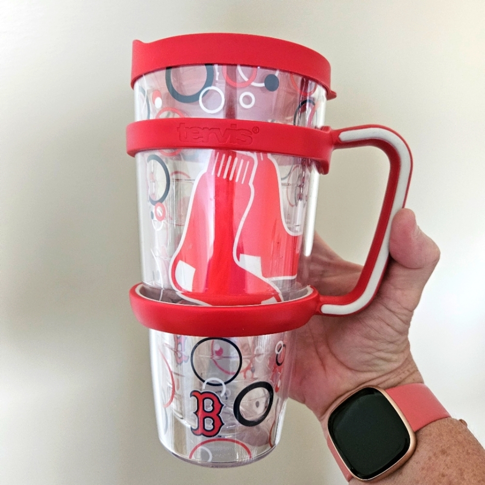 Boston Red Sox Tervis 24oz tumbler with removable handle Made in America